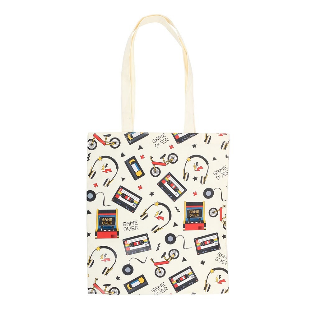 Something Different - Retro 80s Print Polycotton Tote bag - Multicolours